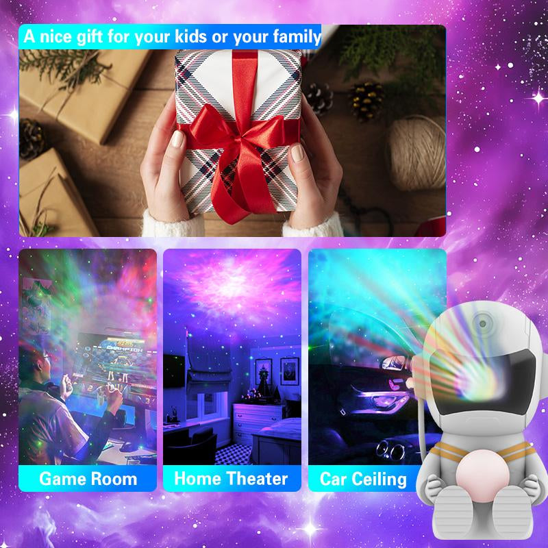 Astronaut Projector, Star Projector Galaxy Light, Night Light for Kids, Light Projector for Bedroom, Starry Nebula Ceiling LED Lamp, with Remote, Birthday Gift