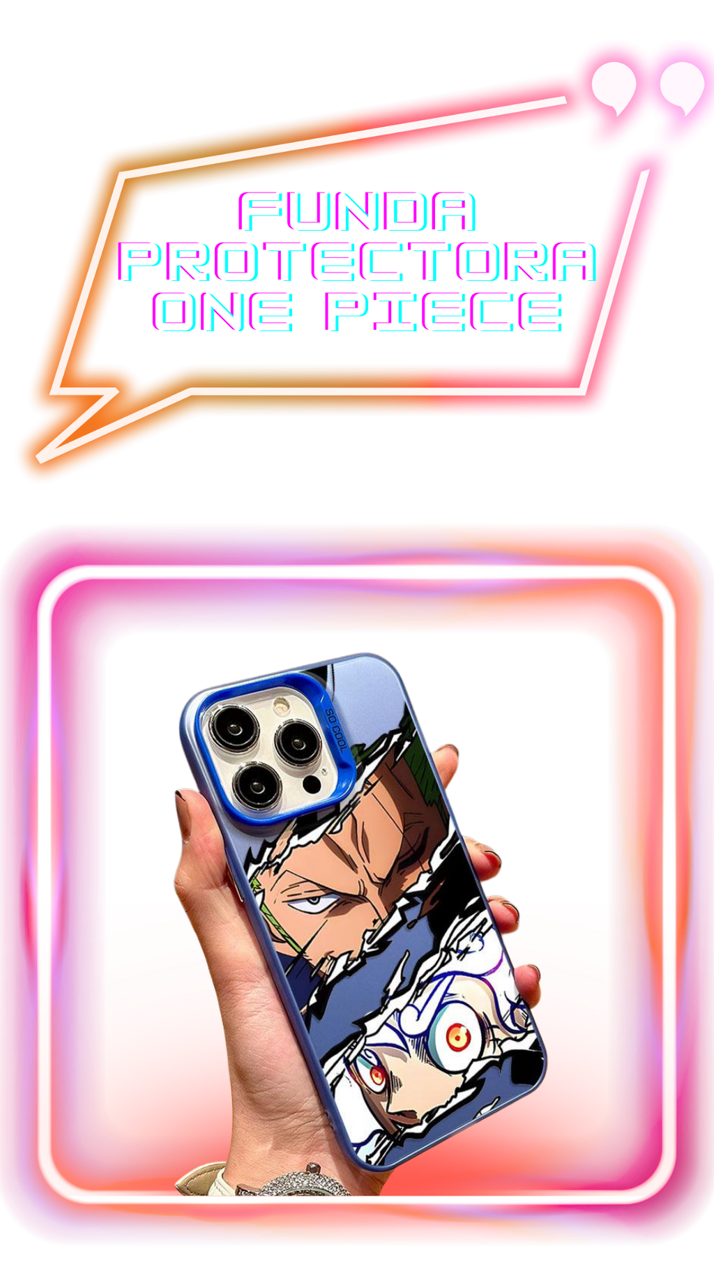 Funda protectora para Iphone 11-17 Pro Max con diseño de personajes de One Piece