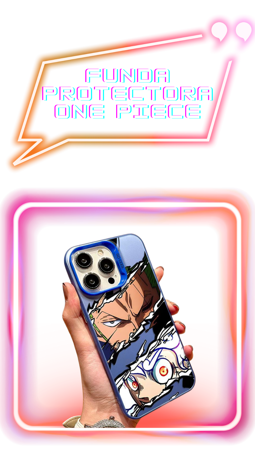 Funda protectora para Iphone 11-17 Pro Max con diseño de personajes de One Piece