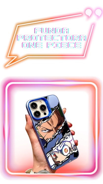 Funda protectora para Iphone 11-17 Pro Max con diseño de personajes de One Piece