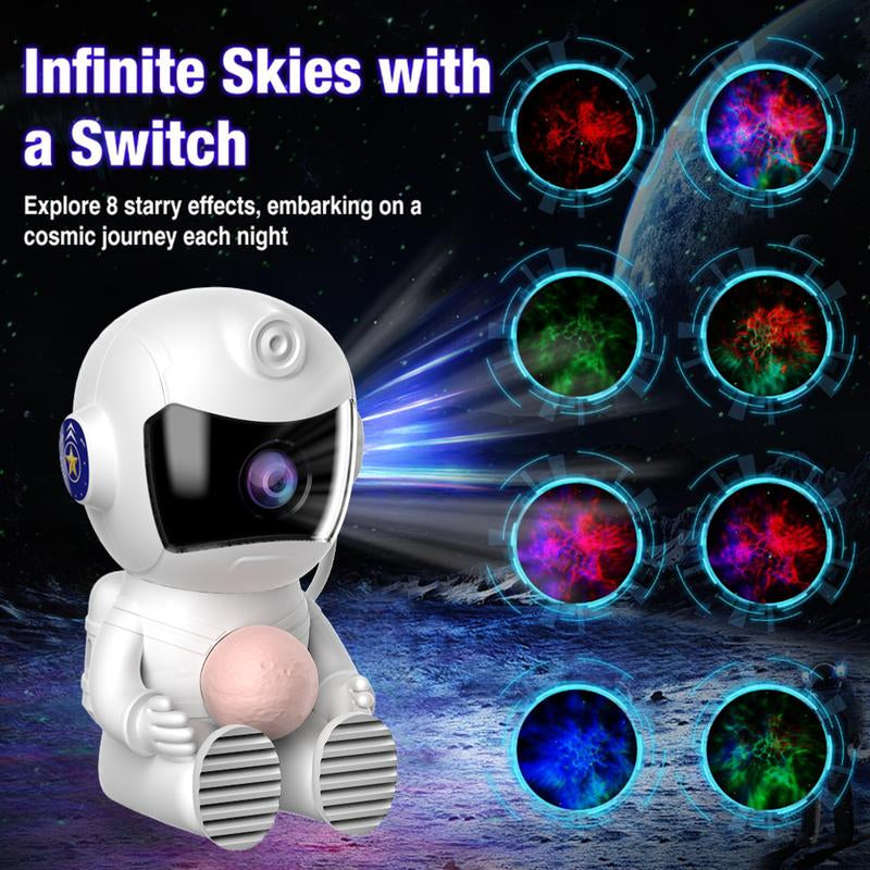 Astronaut Projector, Star Projector Galaxy Light, Night Light for Kids, Light Projector for Bedroom, Starry Nebula Ceiling LED Lamp, with Remote, Birthday Gift