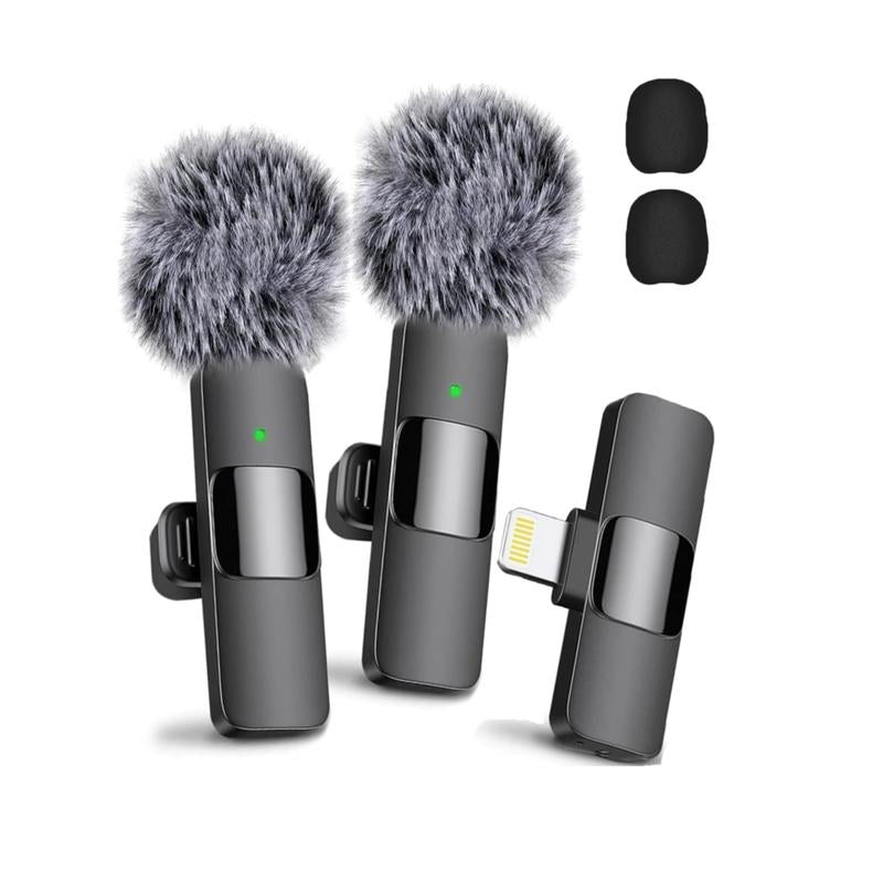 Wireless Lavalier Microphone for Iphone/Android – Dual Clip-On Mini Mics with USB-C for Tiktok, Youtube, Vlogging & Video Recording
