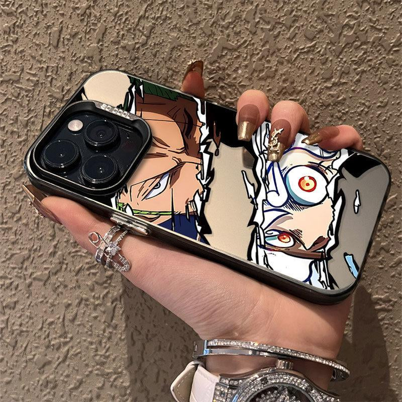 Anime Character Iphone 11-17 Pro Max Metal Silver Premium Anti-Collision Color-Changing Protective Case Compact & Stylish Shockproof Cover