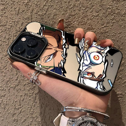 Anime Character Iphone 11-17 Pro Max Metal Silver Premium Anti-Collision Color-Changing Protective Case Compact & Stylish Shockproof Cover