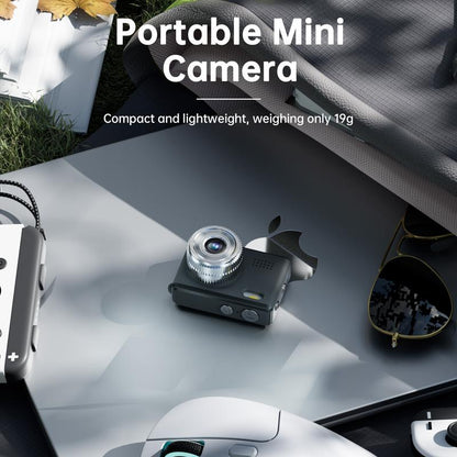 WESECUU Keychain Camera,Digital Camera, Retro Portable Thumb with LED Flash,1080P Thumb ,Keychain Card Vintage Compact Cable