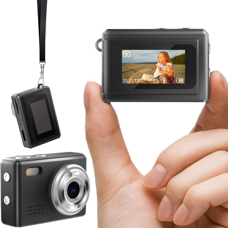 WESECUU Keychain Camera,Digital Camera, Retro Portable Thumb with LED Flash,1080P Thumb ,Keychain Card Vintage Compact Cable