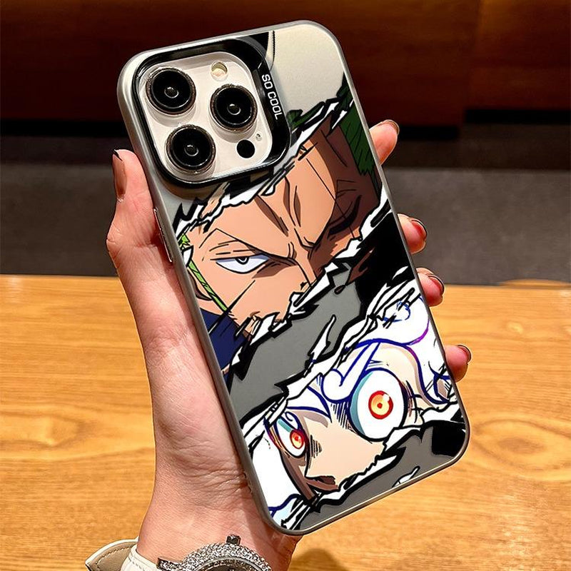Anime Character Iphone 11-17 Pro Max Metal Silver Premium Anti-Collision Color-Changing Protective Case Compact & Stylish Shockproof Cover