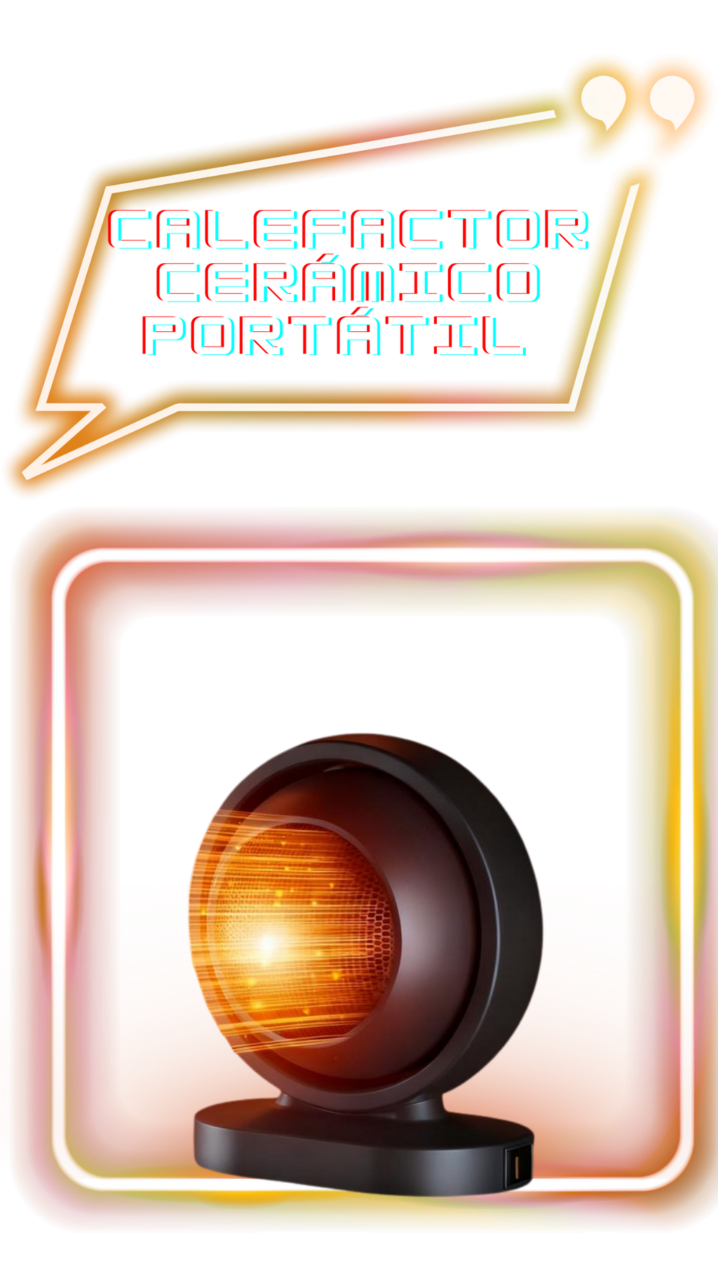 Calefactor cerámico básico, solución de calefacción portátil para interiores