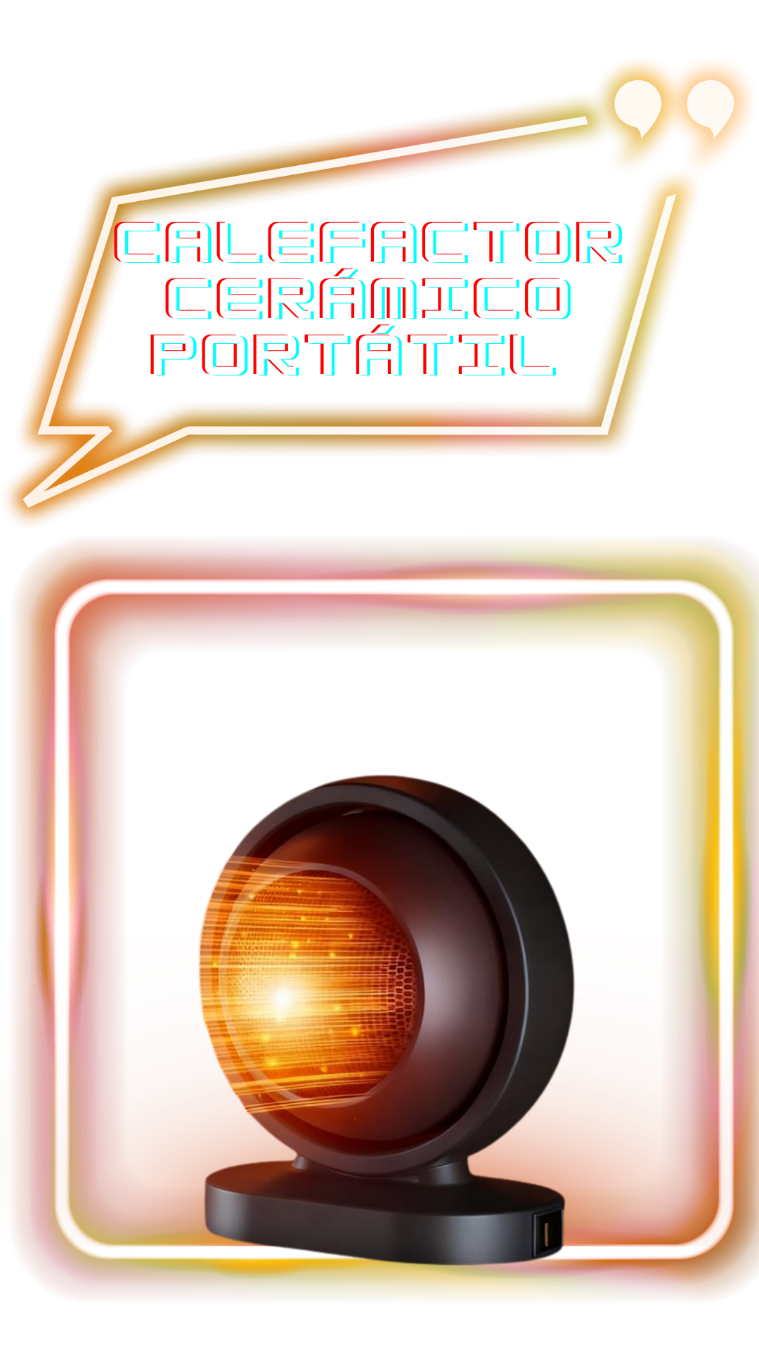 Calefactor cerámico básico, solución de calefacción portátil para interiores