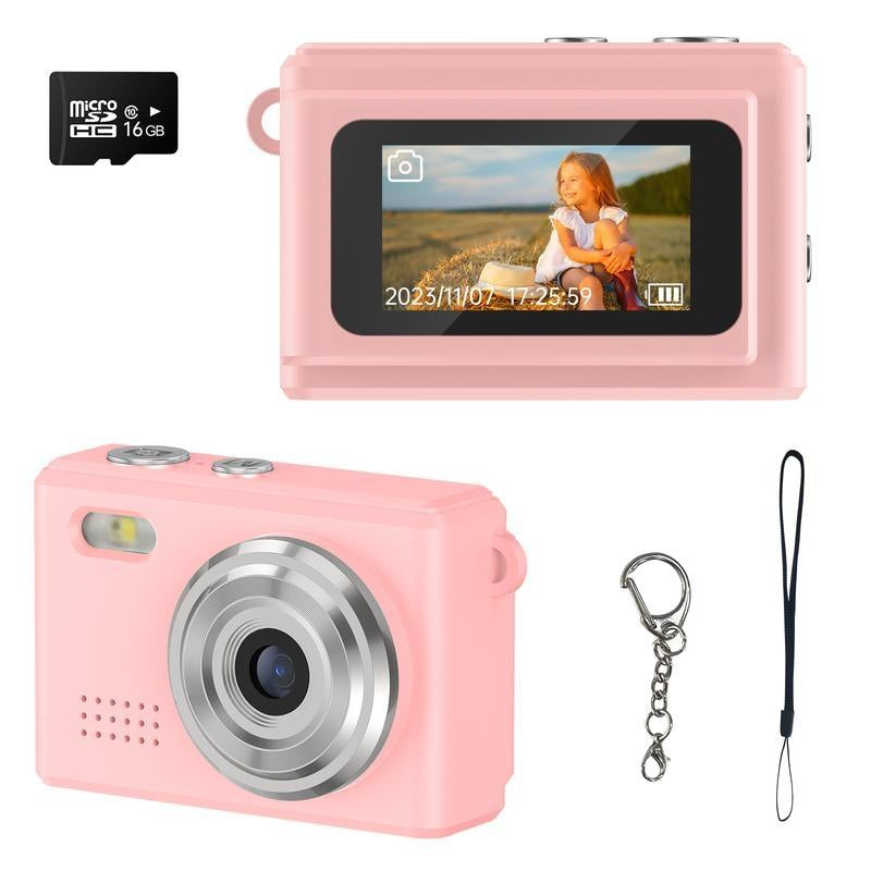 WESECUU Keychain Camera,Digital Camera, Retro Portable Thumb with LED Flash,1080P Thumb ,Keychain Card Vintage Compact Cable