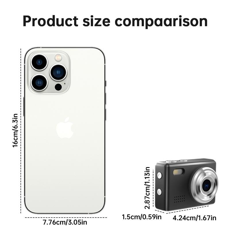 WESECUU Keychain Camera,Digital Camera, Retro Portable Thumb with LED Flash,1080P Thumb ,Keychain Card Vintage Compact Cable