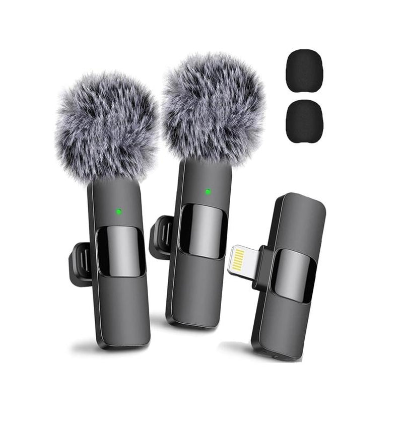 Wireless Lavalier Microphone for Iphone/Android – Dual Clip-On Mini Mics with USB-C for Tiktok, Youtube, Vlogging & Video Recording