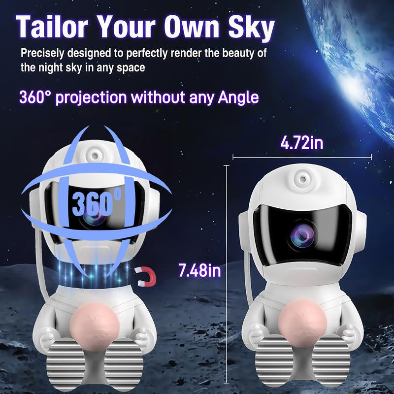 Astronaut Projector, Star Projector Galaxy Light, Night Light for Kids, Light Projector for Bedroom, Starry Nebula Ceiling LED Lamp, with Remote, Birthday Gift